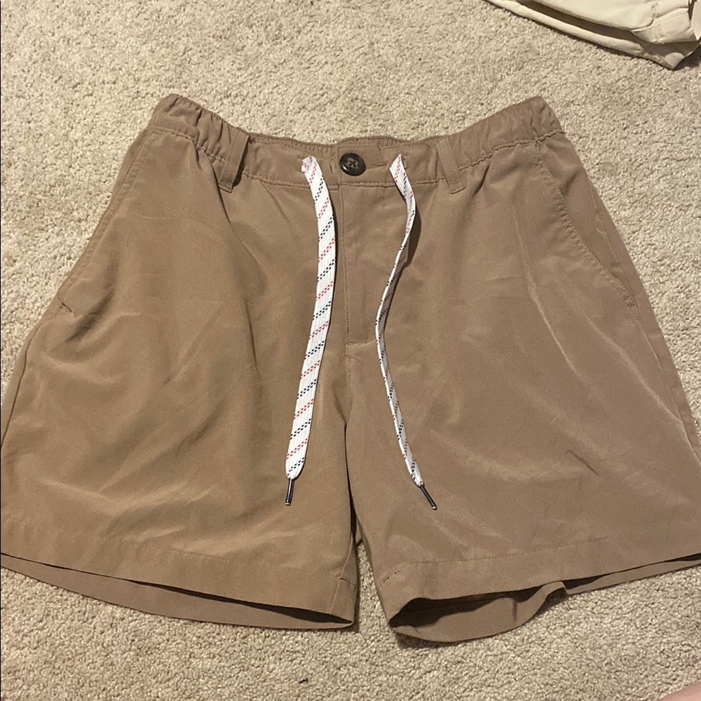 Chubbies Tan Athletic Shorts with Elastic Waistband
